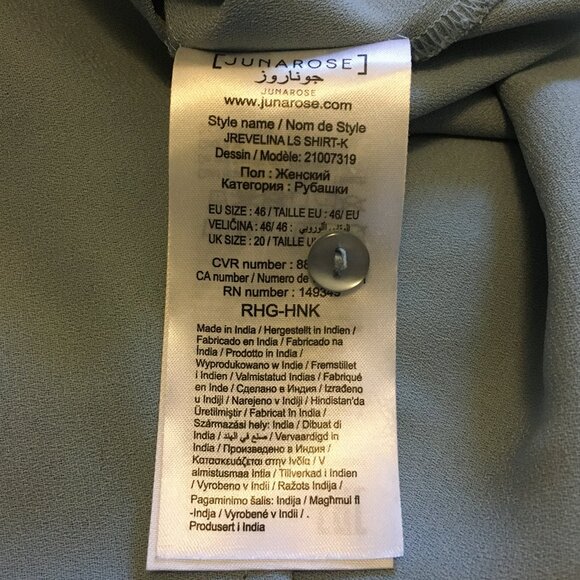 Pale Periwinkle Blue Bow Collar Bell Sleeve Button Down Evelina Blouse - Picture 9 of 16